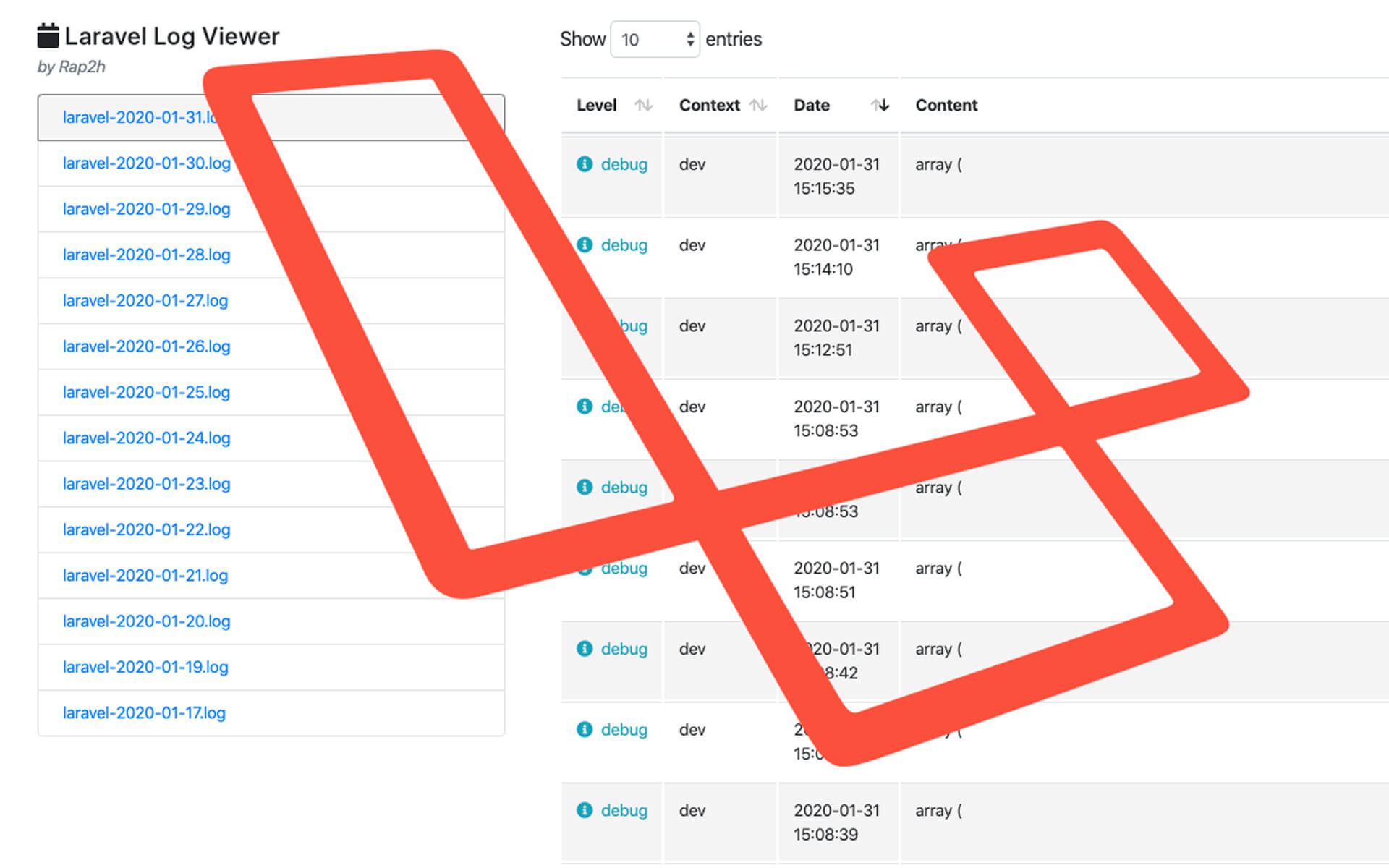 easily view your laravel logs using laravel log viewer