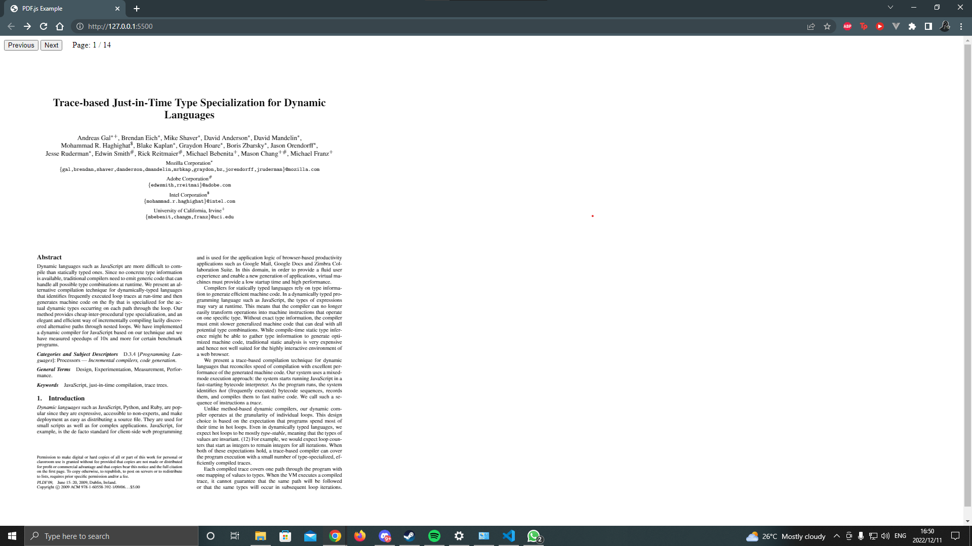Example of what the PDF viewer should look like