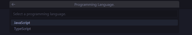 Select Programming Language